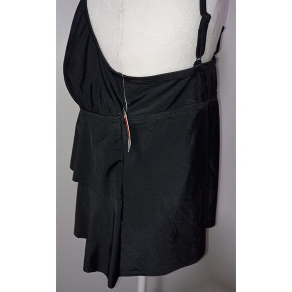 Black Tankini (Only) with Spaghetti Straps, Size XL (NWT) - Picture 3 of 7